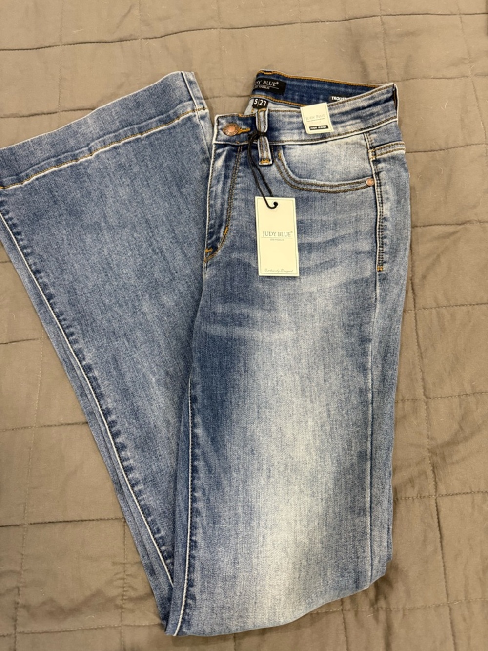 Judy Blue Trouser Flare Jeans size 5/27 - Picture 3 of 5